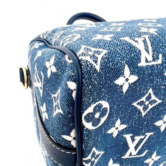 Louis Vuitton Monogram Denim Speedy Bandouliere 25 - Picture 6 of 9